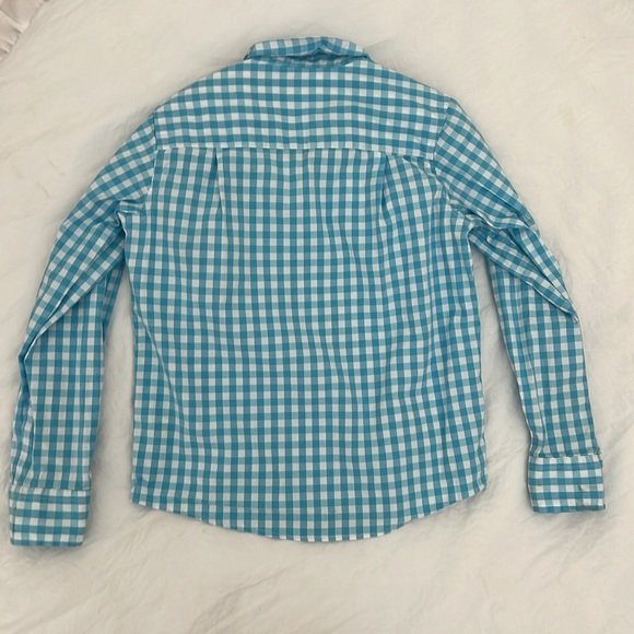Crown and Ivy blue white check shirt, size 5 - Picture 3 of 3